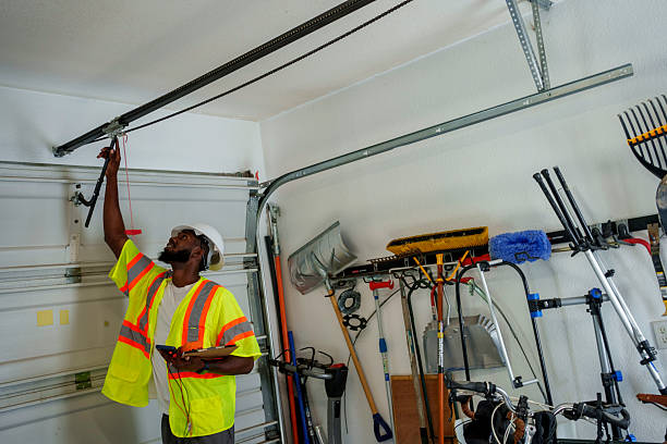 Professional Garage Door Panel Replacement technician working in Roseto, PA